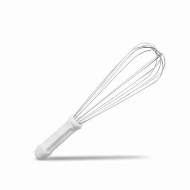 Imagem de Batedor Fouet Inox Profissional Branco 25cm 30cm 35cm 40cm Fue Creme Clara Bolo Massa(35cm)