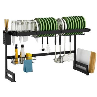 Imagem de Escorredor de Louça Suspenso 85cm Organizador Modular 24 Pratos com Ga
