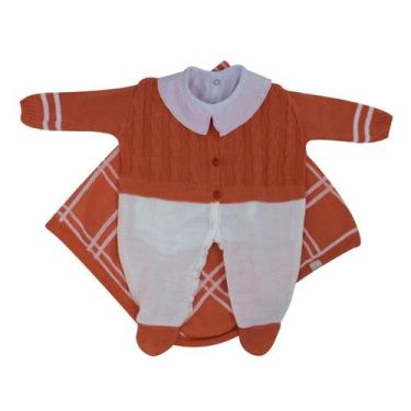 Imagem de Saída de Maternidade Jacquard e Body Infantil com Gola Bordada - Kowak