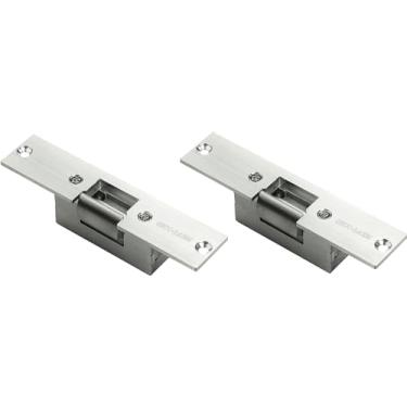Imagem de Seco-Larm SD-994A-A1SQ Pack of 2 Reversible Electric Door Strikes for Wood Doors, Fail-Secure Operation, 8 to 16VAC/12VDC, US26D Chrome Faceplate, 1000-lbs Jaw Strength, Tested to 500000 Cycles