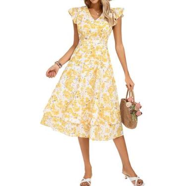 Imagem de Vestidos de convidados de casamento florais de primavera para mulheres