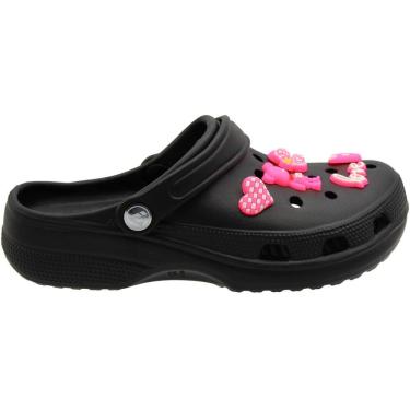 Imagem de Clog Feminino Largo Yvate Bottons Enfeites Removíveis Confortável