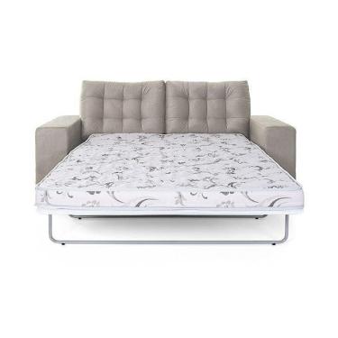 Imagem de Sofá-Cama 3 Lugares Herval Salinas Camurça Cinza, 200 cm