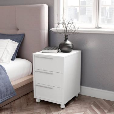 Imagem de Gaveteiro Maia 3 Gavetas Branco Politorno Móveis