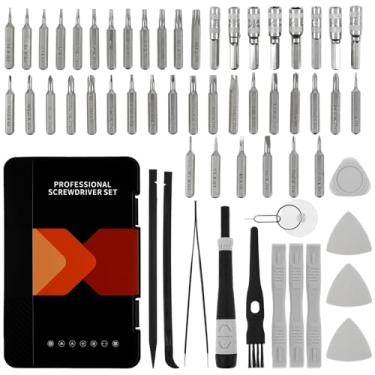 Imagem de LZVXTYM Conjunto de chaves de fenda de precisão 58 em 1, ferramenta de chave de fenda eficiente e precisa com desbloqueio de mosquetão, kit de ferramentas de reparo para computador faça você mesmo