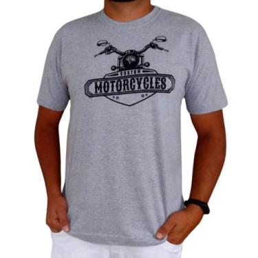 Imagem de Camiseta Clássica Motos - LGAMN, Cinza, G