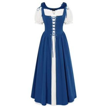 Imagem de Vestido medieval Scarlet Darkness Renaissance Fairy Blue XL