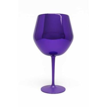 Imagem de Taça térmica copo em aço inoxidável 2 em 1 para Gin Drinks Vinho Espumante Prismática(Roxa)