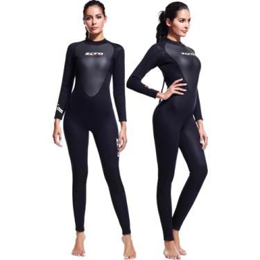 Imagem de ZCCO Roupas de mergulho femininas, masculinas, femininas, para água fria, neoprene 3/2 mm para mergulho, surfe, snorkeling, caiaque, esportes aquáticos