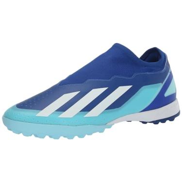 Imagem de adidas Tênis unissex adulto X Crazylight.3 sem cadarço, Azul royal/branco/vermelho solar, 14 Women/13 Men