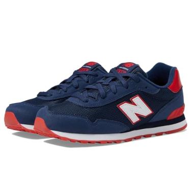 Imagem de New Balance Tênis infantil 515 V1 com cadarço, Nb azul marinho/vermelho verdadeiro, 21