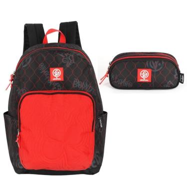 Imagem de Kit Mochila Costas Oficial Enaldinho Luxcel Ms47511 Vermelho