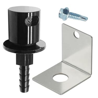 Imagem de Válvula de rolagem de ventilação de tanque de combustível preta 19-174 com kit de suporte válvula de retenção de rolagem de montagem remota compatível com Holley Sniper EFI Upgrade 5/16 Mangueira Barb