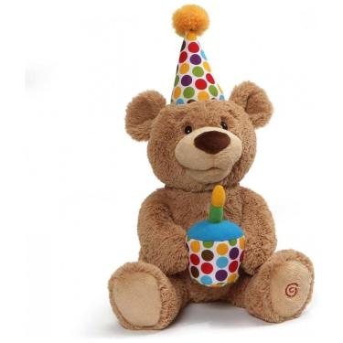 Imagem de Pelúcia Urso Aniversariante para Crianças Maiores de 1 Ano, GUND 4059959 6049942, Marrom