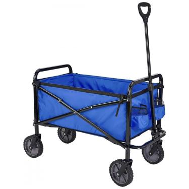 Imagem de Carrinho Dobrável para Camping e Jardim, Capacidade 120kg, Azul
