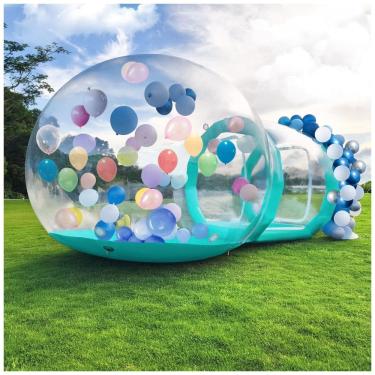 Imagem de Casa Inflável Bolha Dome para Crianças e Adultos, Casa de Balão de Bolha de PVC Transparente com Túnel, Inflador de Ar, Bomba de Ar,Gaonala