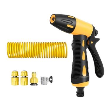 Imagem de predolo Pulverizador de pressão de água com 4 conectores, à prova de vazamentos, cabo ergonômico, lavador, bico de alta pressão para lavagem de carros, uso, Mangueira de Mola de 20 M