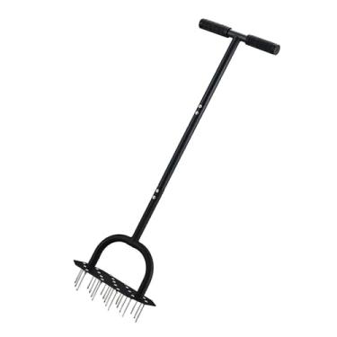 Imagem de Generic Aerador de gramado com 19 pontas, ferramentas de jardim de alta resistência, aerador de grama de metal, remoção de palha, aeração de solo para quintal