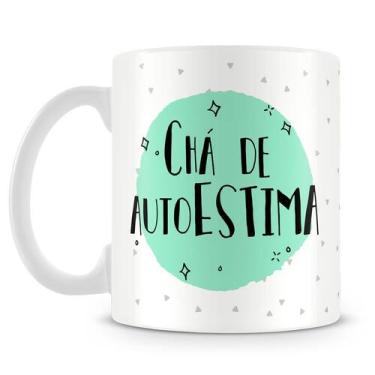 Imagem de Caneca de Porcelana Personalizada com Frase Divertida - Chá de Autoest