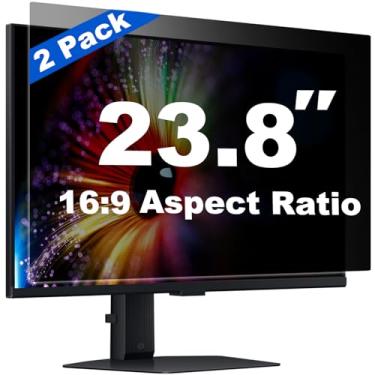 Imagem de Twugs Protetor de tela de privacidade de computador de 23,8 polegadas [pacote com 2] – Compatível com monitores de mesa widescreen 16:9, antiespião, antirreflexo, anti-luz azul, filtro de proteção HD
