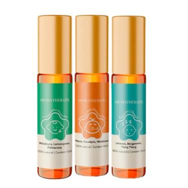 Imagem de Kit 3 Aromaterapias Bebê Natural Blend Óleos Essenciais Aromathérapie
