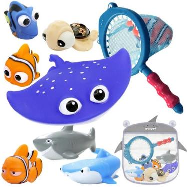 Imagem de Brinquedos de banho iseainno Finding Dory Nemo para crianças com bolsa