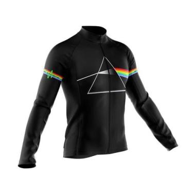 Imagem de Camiseta Pink Floyd Manga Longa Ziper Ciclismo Bicicleta Dry Fit Espor