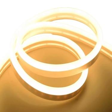 Imagem de Fita de LED Mangueira Neon 5 Metros IP65 Flexível Com ou Sem Fonte 8 Cores(Branco Quente,Sem Fonte)