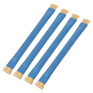 Imagem de Escova de cabeça dupla, isolante e antiestática, adequada para limpeza de celular, 4 peças com alça antiderrapante para placa principal IC de circuito