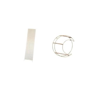 Imagem de Fenteer Abajur de Pé para Sala de Estar com Prateleira de Metal de Três Níveis para Pendurar Na Parede, Capa Decorativa Moderna E Multifuncional para Itens Co