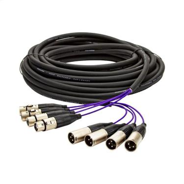 Imagem de Multicabos Com Conectores Xlr 4 Vias - Amphenol 2 Metros