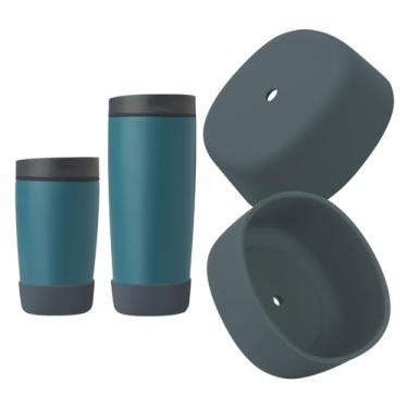 Imagem de KGULQ 2 peças de bota de silicone para Owala SmoothSip Slider, manga antiderrapante para caneca de café de viagem (mergulho alto)