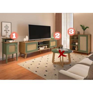 Imagem de Conjunto Sala Charlotte: Rack 4534+ Mesa 4533+ Buffet 4535 - Artely