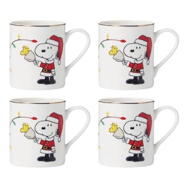 Imagem de Lenox Canecas de Natal Snoopy, conjunto de 4, 4 unidades, multi