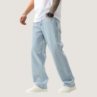 Imagem de Calça Balão Calca Jeans Masculina Bag Boca Larga Streetwear - NoBrand,