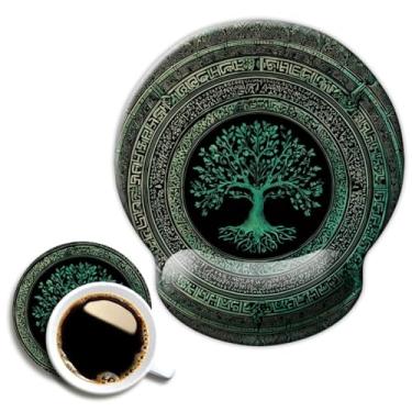 Imagem de Mouse pad ergonômico com suporte de pulso, mouse pad com descanso de pulso, alívio da dor no pulso, base de borracha antiderrapante, mouse pads para mesa, computadores, laptop, escritório, casa