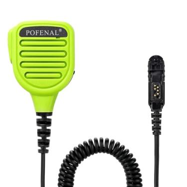 Imagem de POFENAL Microfone de rádio à prova d'água, microfone de ombro remoto com conector de 3,5 mm, Walkie Talkie, compatível com Motorola DMR Radio XPR3300 XPR3500 XPR3300e XPR3500e 3500 3300e 3500e (XPR