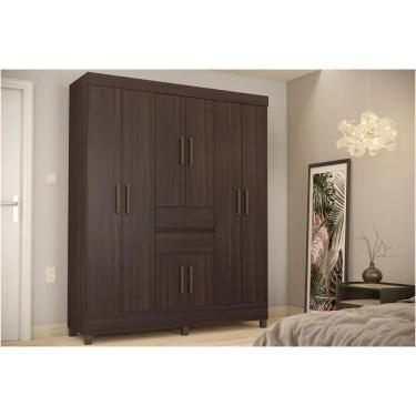 Imagem de Guarda Roupa Solteiro 8 Portas E 2 Gavetas Munique Cafe Touch - Demóbile