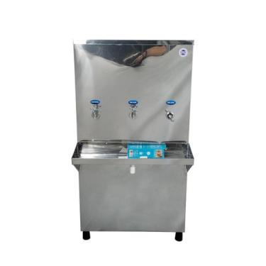 Imagem de Bebedouro Industrial 100 L Inox 3 Torneiras com Filtro, água gelada e 