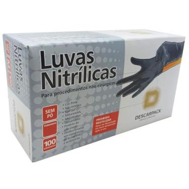 Imagem de Luva Nitrílica P M ou G Sem Pó Alta Resistência Conforto Proteção e Se