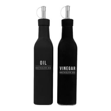 Imagem de Galheteiro Manhattan Em Vidro Porta Azeite Vinagre 300ml 2Pc - Haüskra