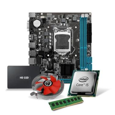 Imagem de Kit Pl Mãe H61 + Proc I5 3470 + Memoria 8 Gb Ddr3 + Cooler + Ssd 240 -