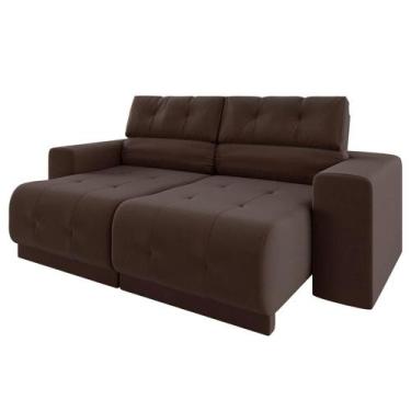 Imagem de Sofá 3 Lugares Retrátil e Reclinável em Veludo Dallas 198cm - Mamflex,