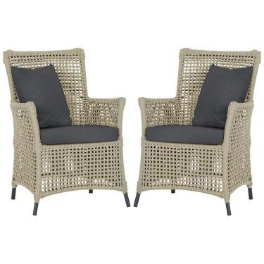 Imagem de Poltronas Igapó Alumínio Pintura Preta Corda Náutica E11 Rami