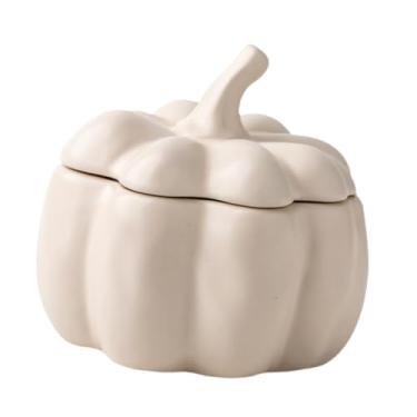 Imagem de YWJLQH Panela de cerâmica para ensopado, prato em formato de abóbora, prato para massa, utensílio de mesa, tigela de cerâmica para sopa, tigela de