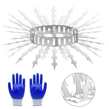 Imagem de Espigões de pássaros, espigões de dissuasão de pássaros para animais guaxinins de gato esquilo, pontas de pombo para cercas externas e telhados para manter os pássaros longe (24 pés)