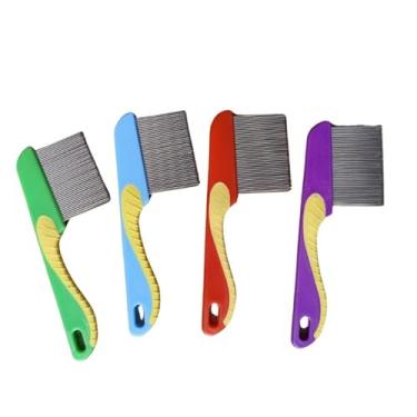 Imagem de Pente Fino Anti Pulgas Tira Pulgas Carrapatos Remove Remelas Pelos Mortos Cachorro Gato Pet(1,Aleatório (Longo))