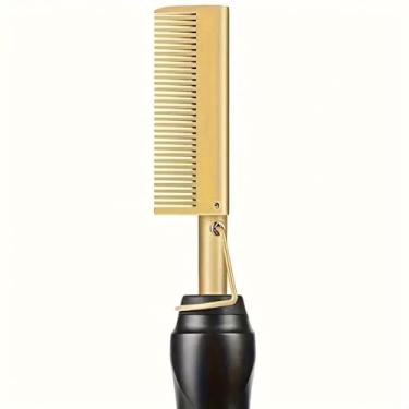Imagem de Pente Alisador Modelador De Cabelo Elétrico Portátil Multifuncional