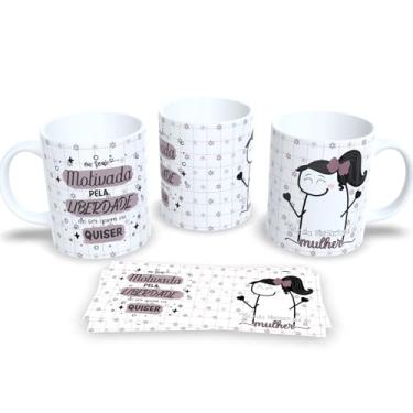 Imagem de Caneca Porcelana Homenagem Dia Internacional da Mulher 8 de Março (Eu sou motivada pela liberdade)