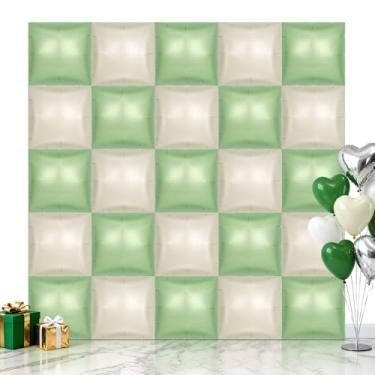 Imagem de 25 peças de balões quadrados, fundo de parede de balões quadrados metálicos, balões de Mylar de dupla face, kit de arco de túnel para decoração de aniversário de casamento, aniversário, chá de bebê